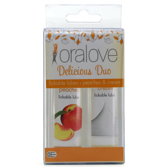 OraLove Delicious Duo Lickable Lube in Peaches and Cream